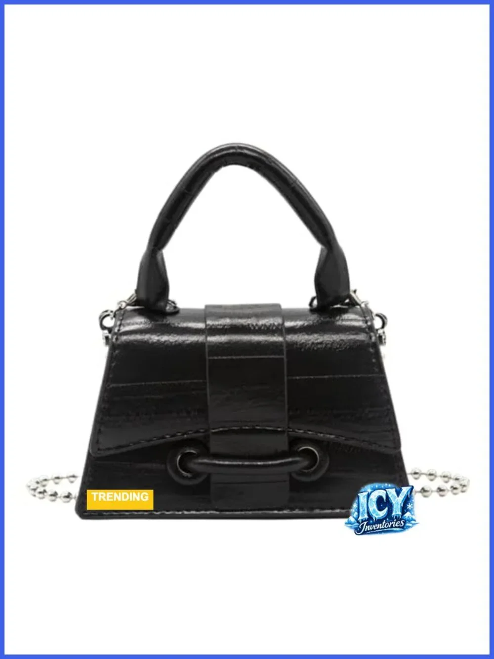 Mini Crossbody Bag for Women with Embossed Crocodile Texture Faux Leather,